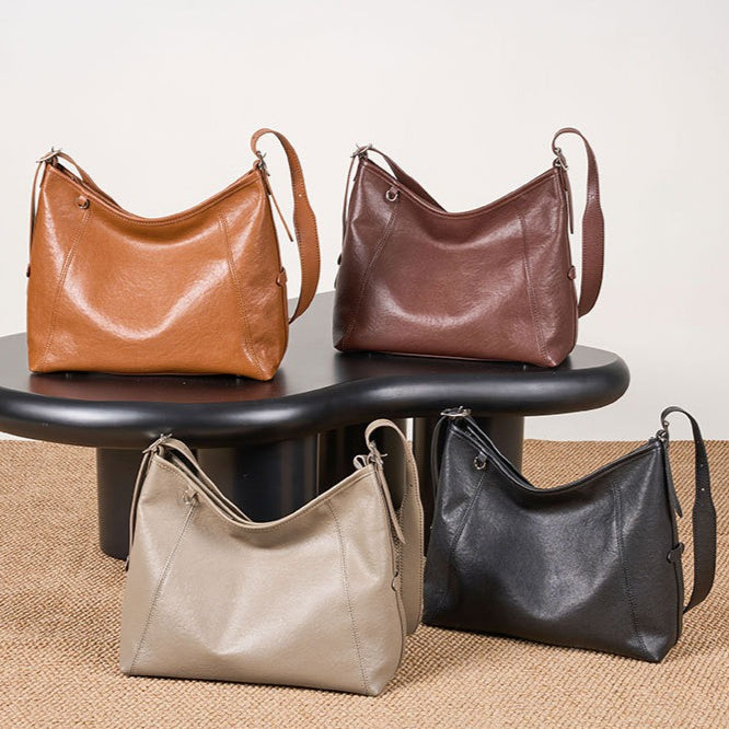 The Heritage Boston Genuine Leather Bag - Classic Top-Handle Bowling Tote