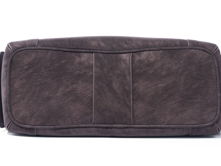 Urban Nomad Genuine Leather Bag | Large Slouchy Shoulder Bag with Side Pockets
