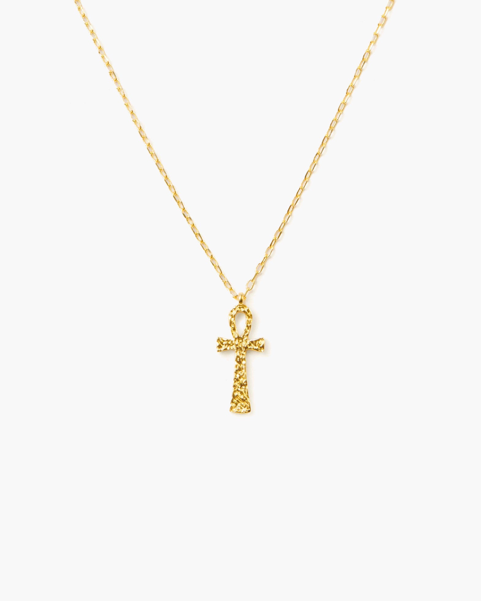 Textured Ankh Necklace