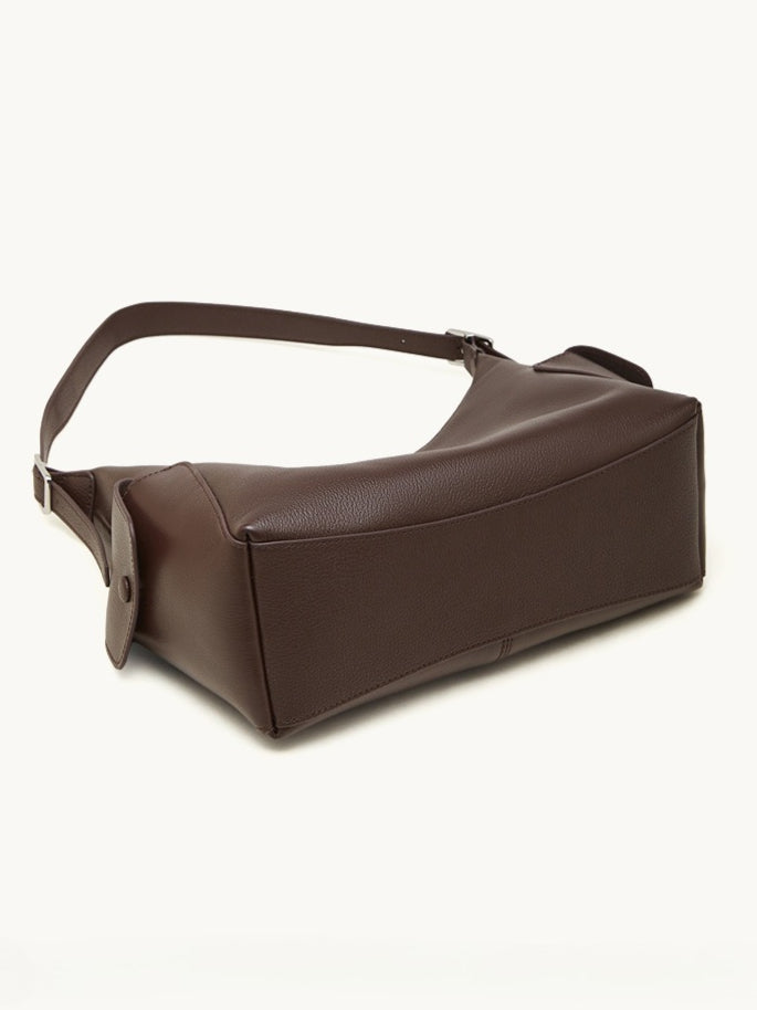The Velvet Horizon Genuine Leather Tote Bag with Structured Silhouette