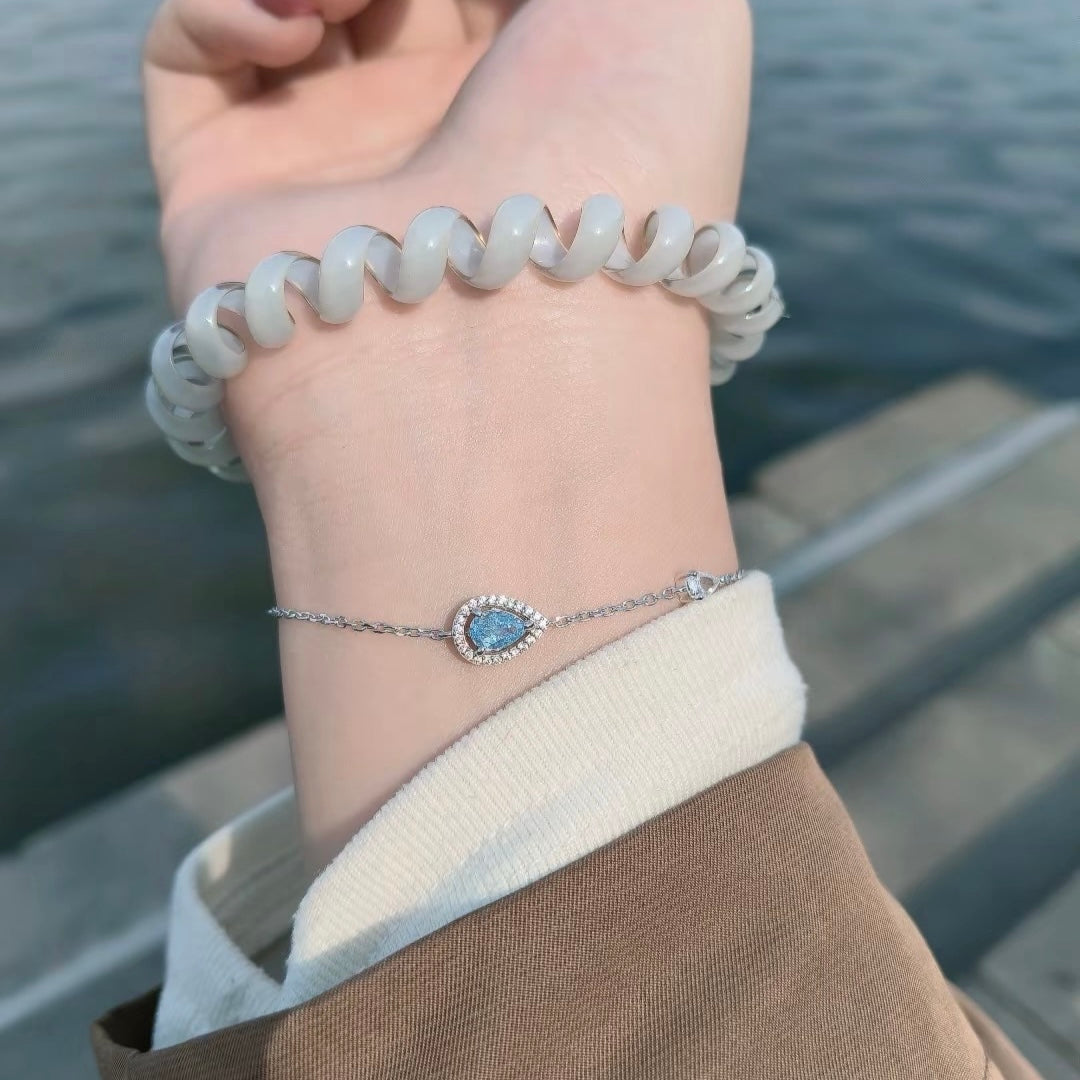 Ocean Blue Mermaid Tear Bracelet