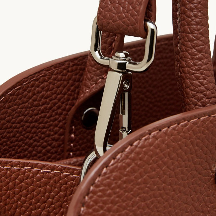 The Executive Structured Genuine Leather Bag - Sophisticated Paneled Work Tote