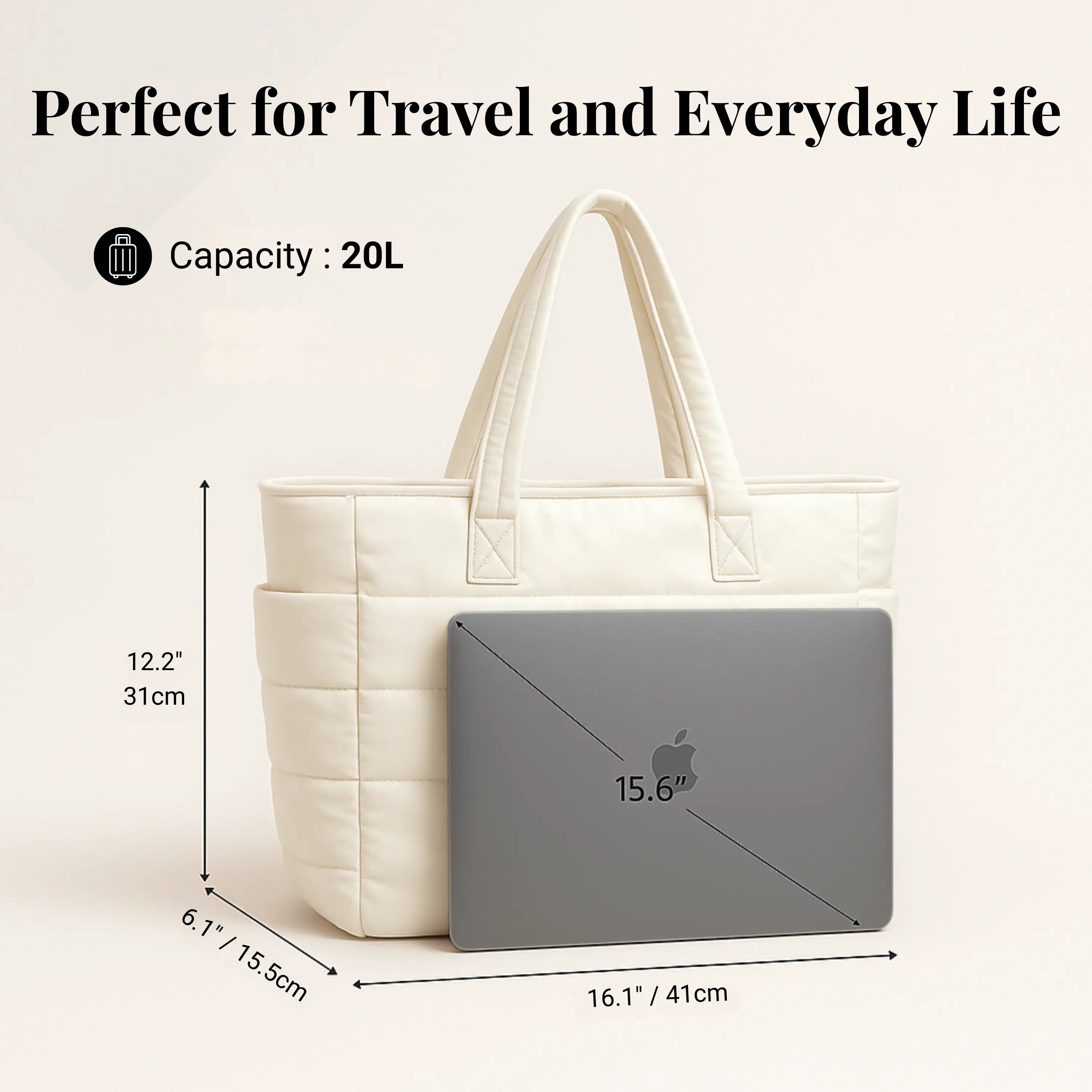 Cloudy - The Roomy Puffy Tote Bag (Fall Edition)
