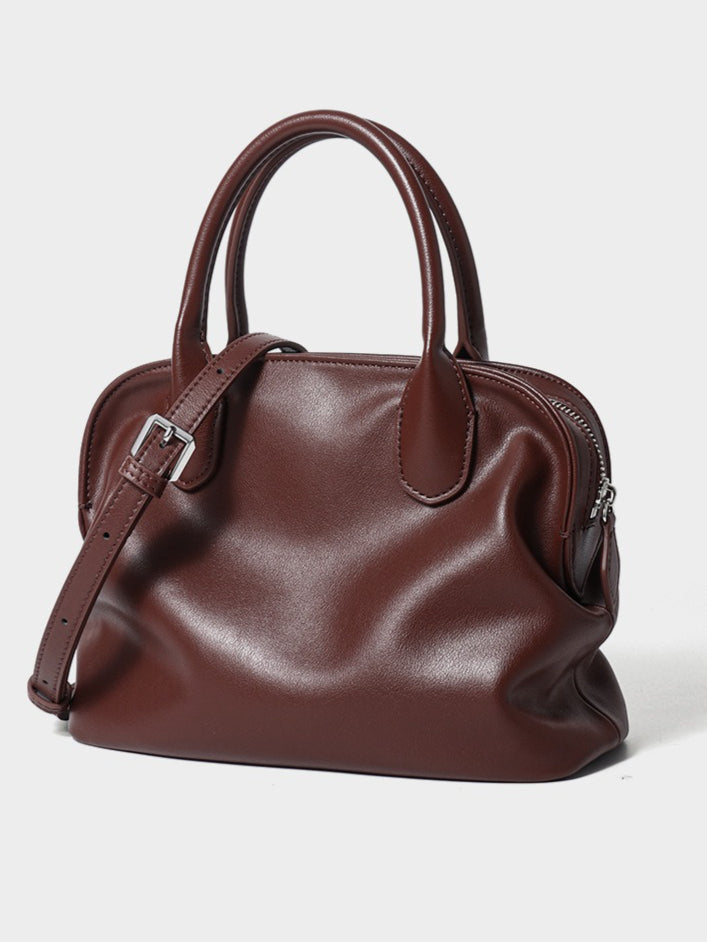 The Cambridge Folio Genuine Leather Crossbody Bag with Flap Closure