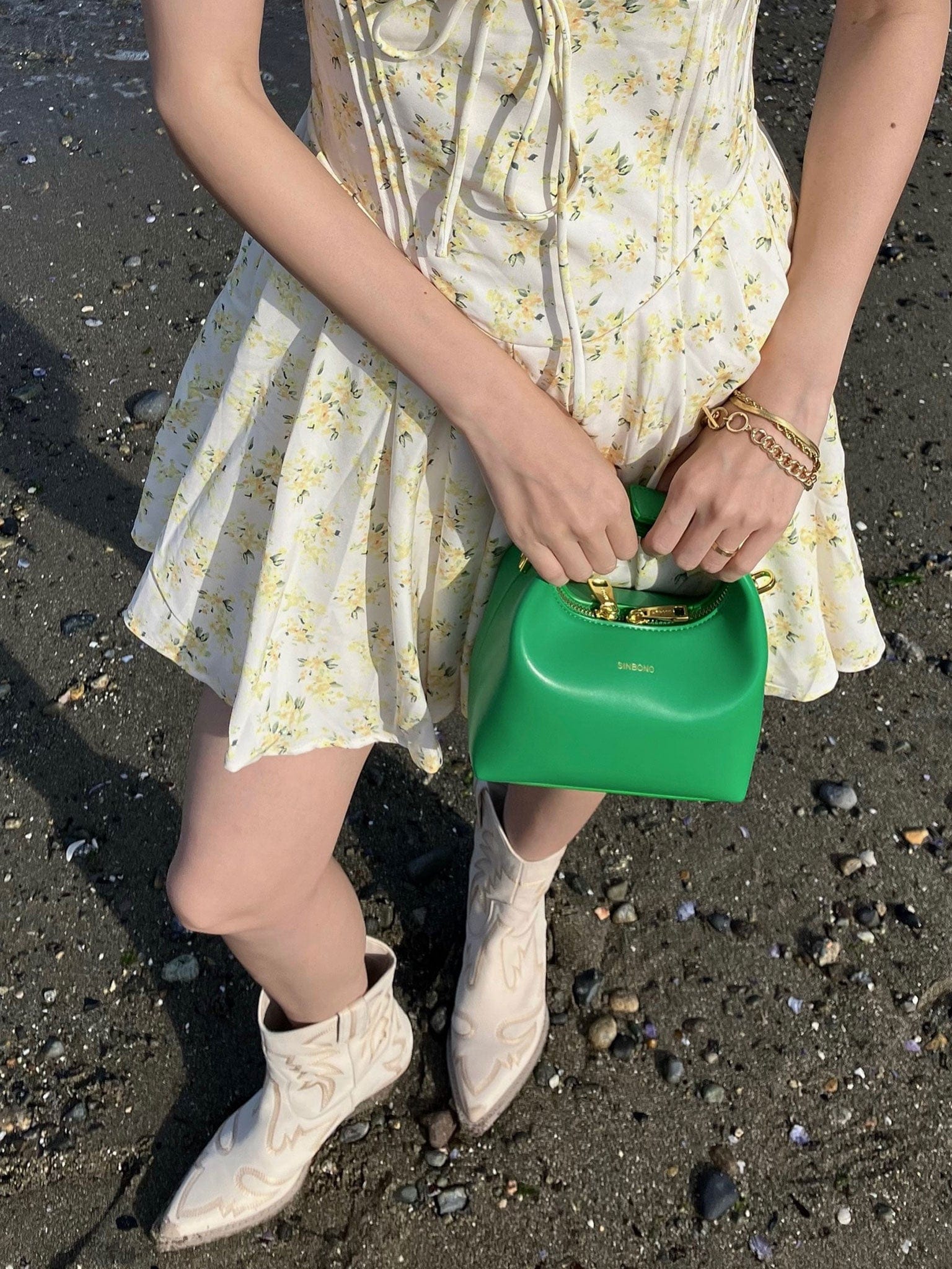 Vienna Top Handle Crossbody Bag - Grass Green