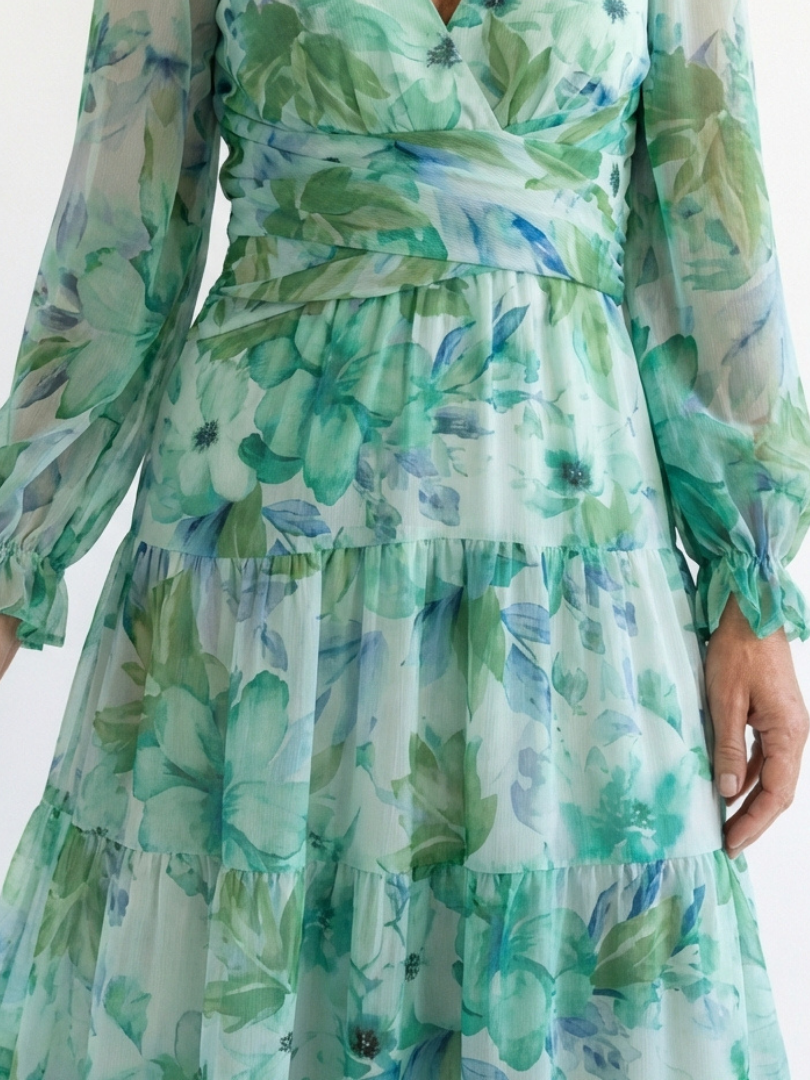 Althea | Long Sleeve Floral Maxi Dress