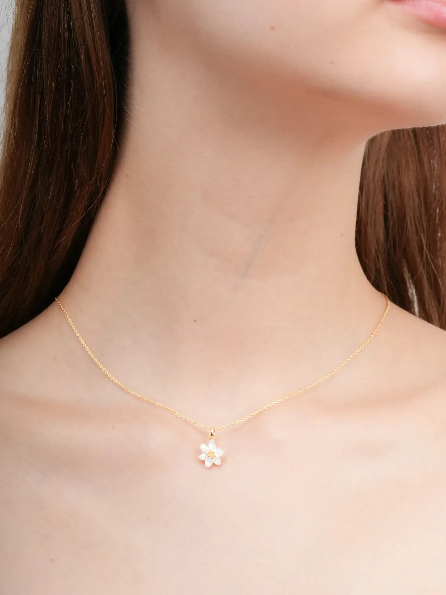 Carved Lily Necklace