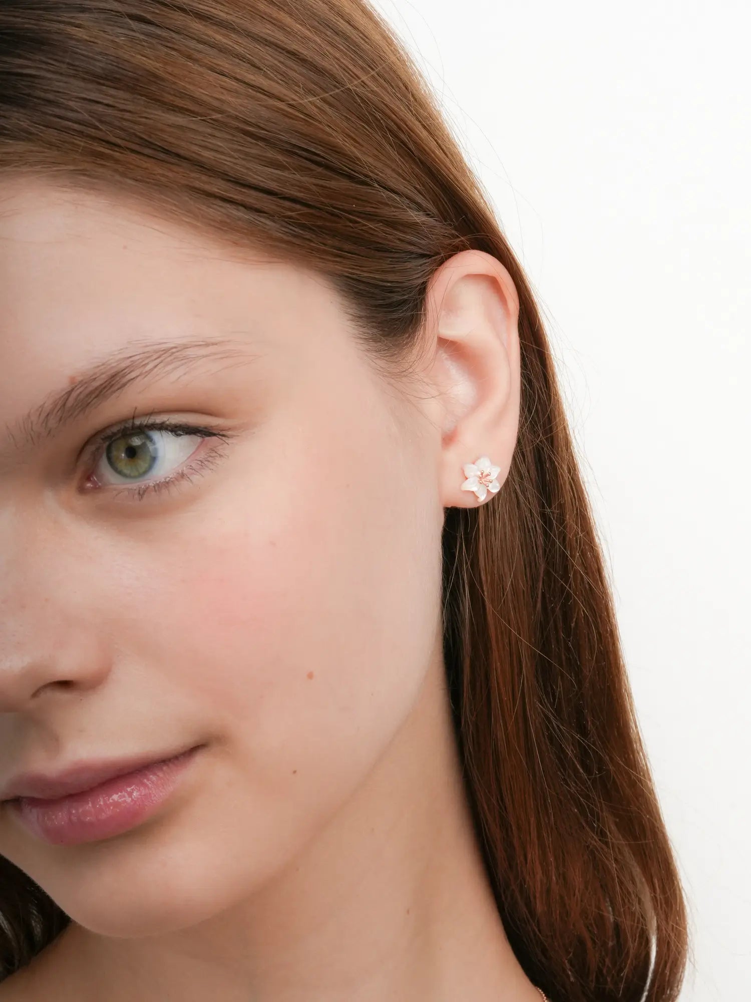 Carved Lily Stud Earrings