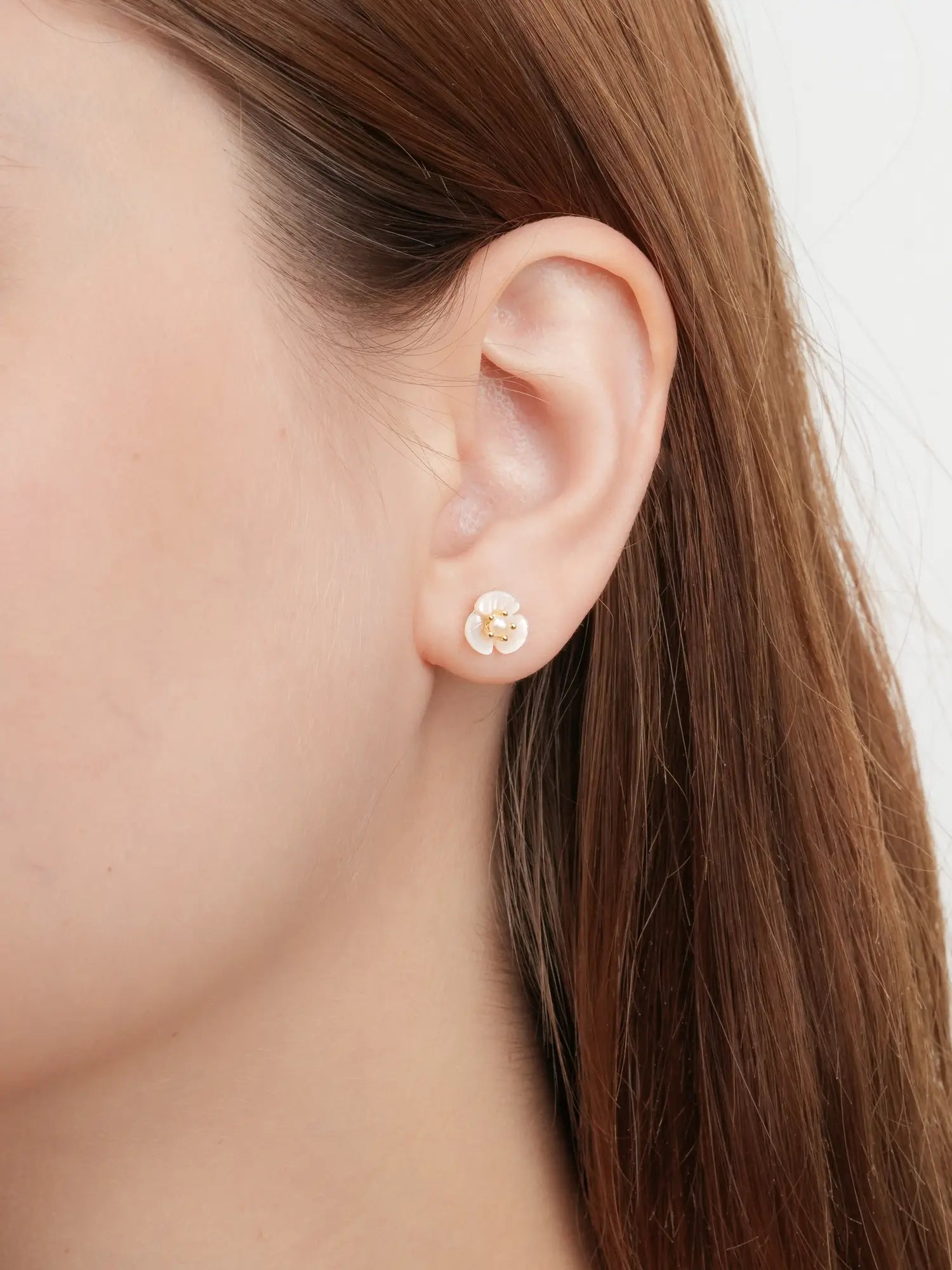 Carved Snowdrop Drop Earrings
