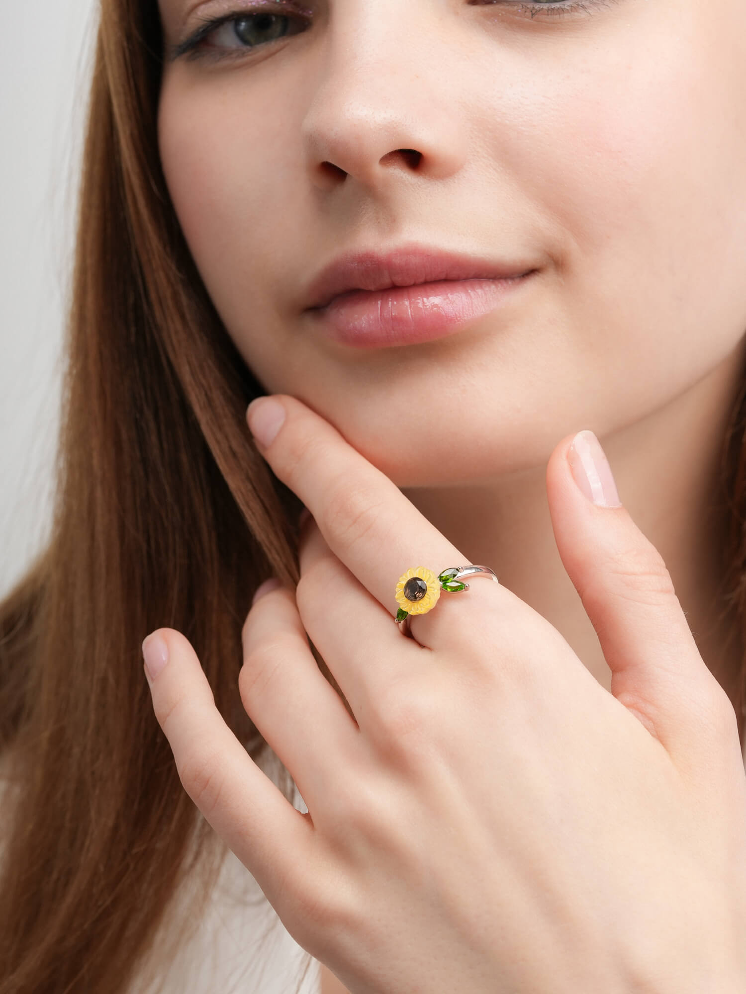 Carved Sunflower Ring