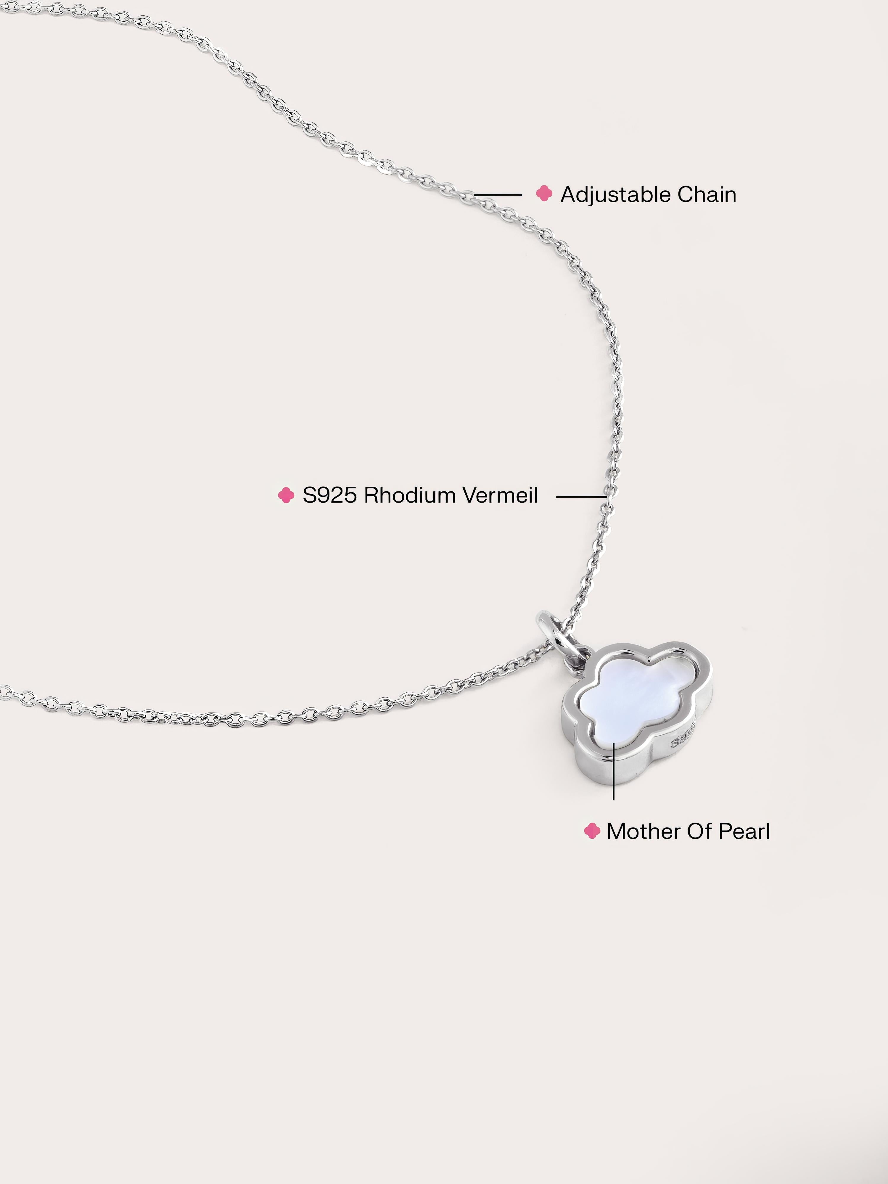 Mother of Pearl Cloud Reversible Necklace