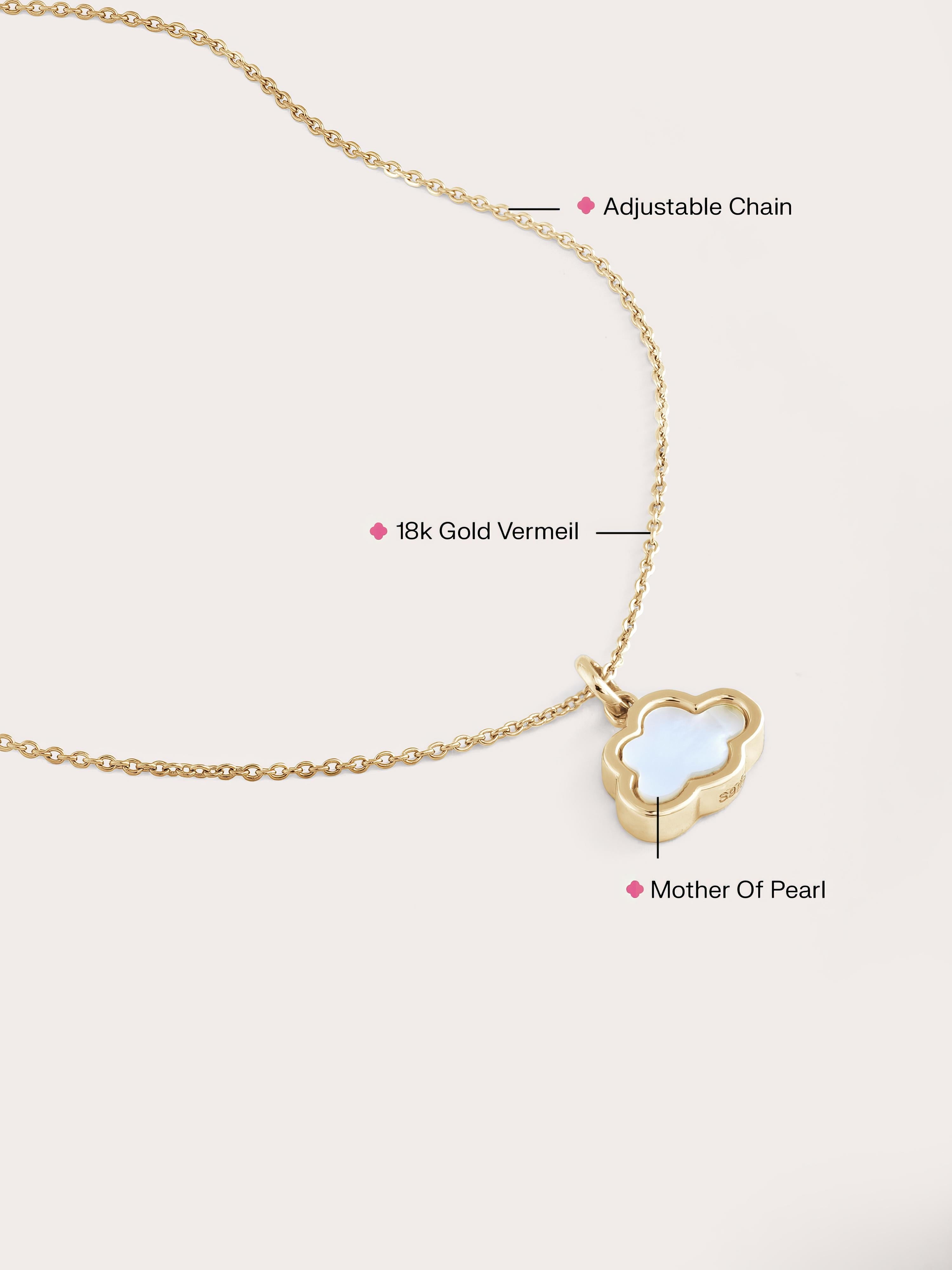 Mother of Pearl Cloud Reversible Necklace
