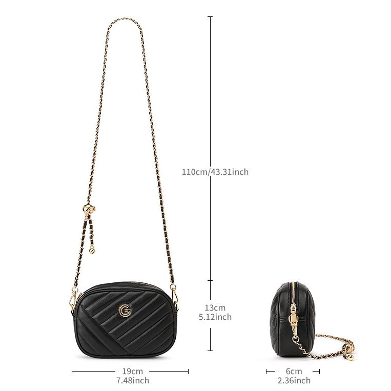Women's Genuine Leather Retro Round Bag