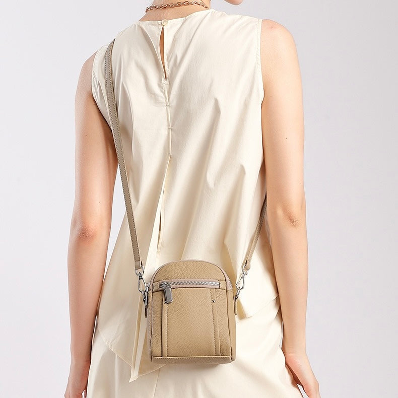 TOGO Cowhide Crossbody Versatile Fashion Phone Shoulder Bag