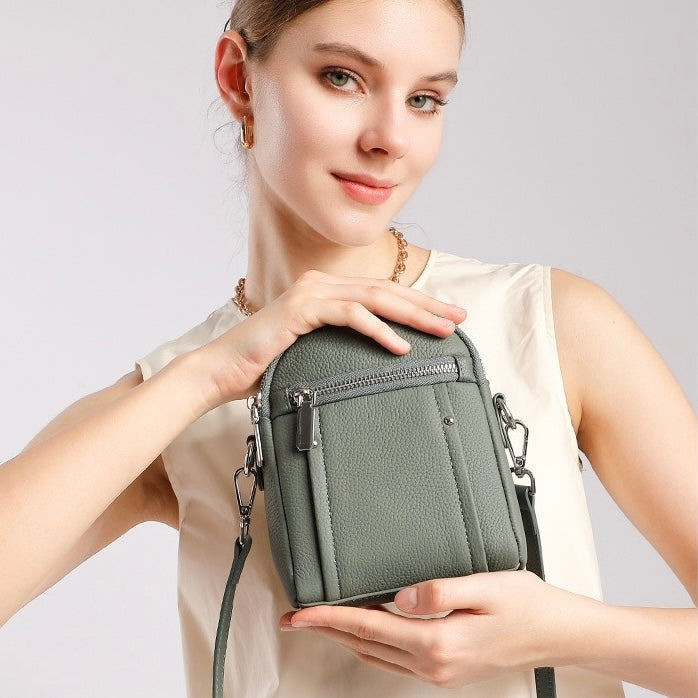 TOGO Cowhide Crossbody Versatile Fashion Phone Shoulder Bag