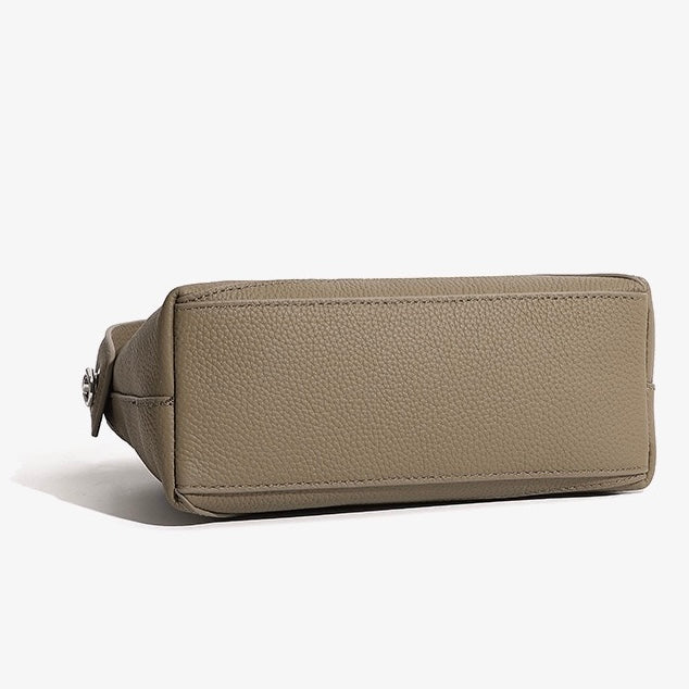 Women's Geometric Genuine Leather Pillow Crossbody Handheld Bag