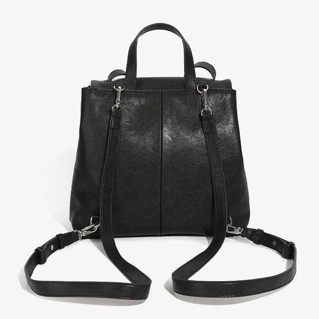 Women's Genuine Leather Large Capacity Fashion Versatile Backpack