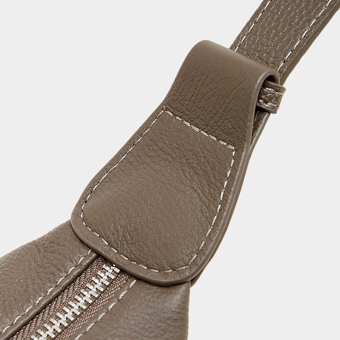 Women's Pebbled Leather Crescent Hobo Crossbody Bag