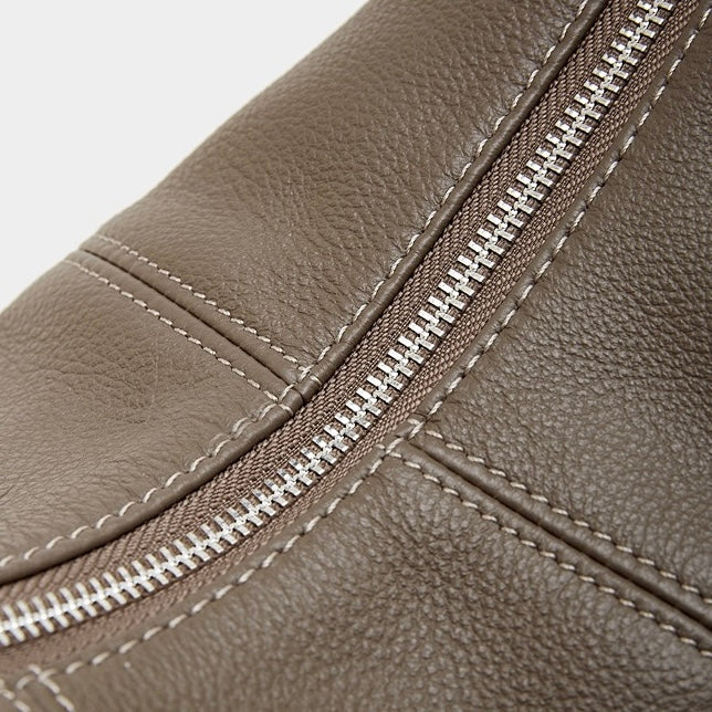 Women's Pebbled Leather Crescent Hobo Crossbody Bag