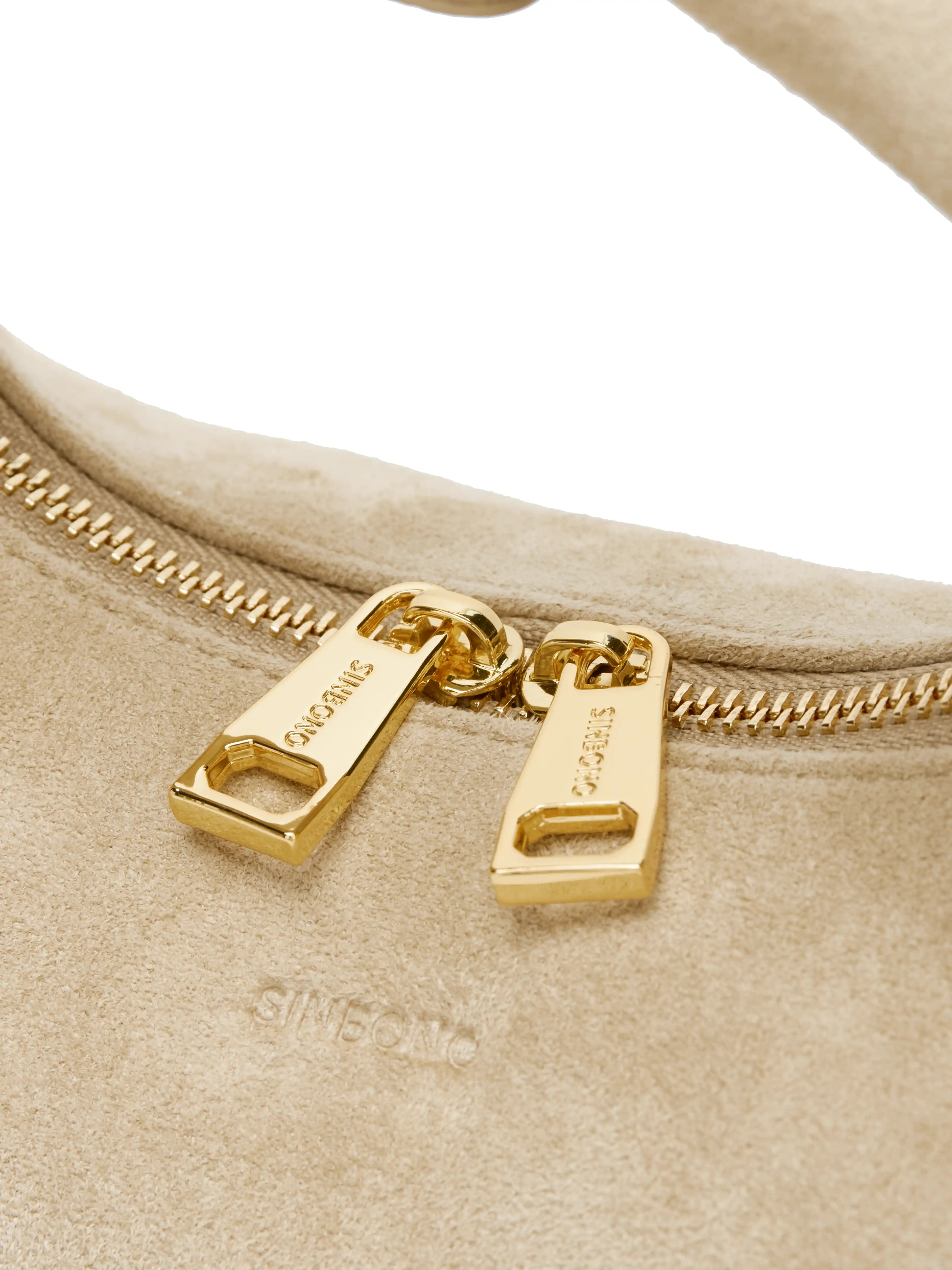 Vienna Top Handle Crossbody Bag(2.0)- Ivory Fake Suede