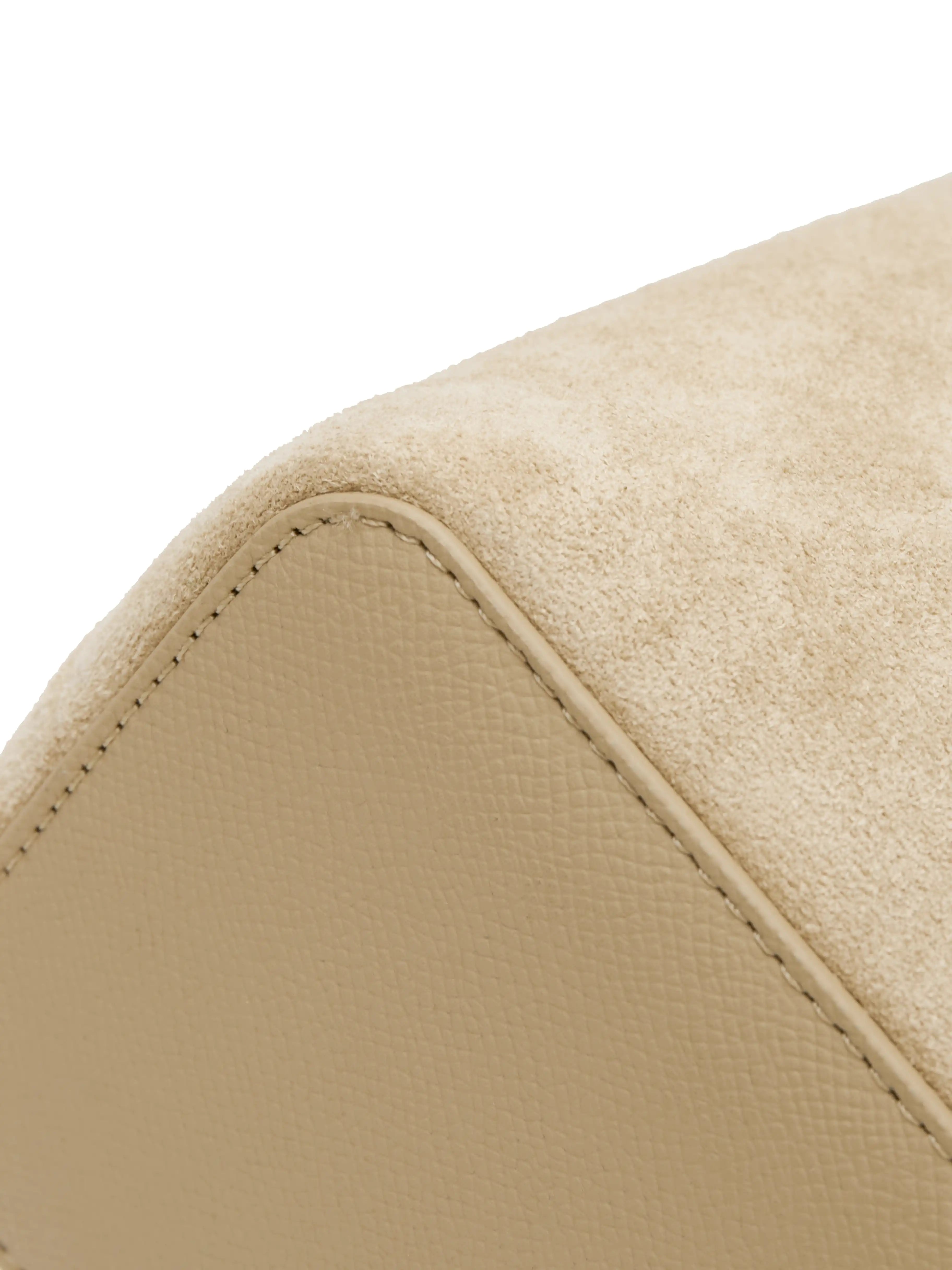 Vienna Top Handle Crossbody Bag(2.0)- Ivory Fake Suede