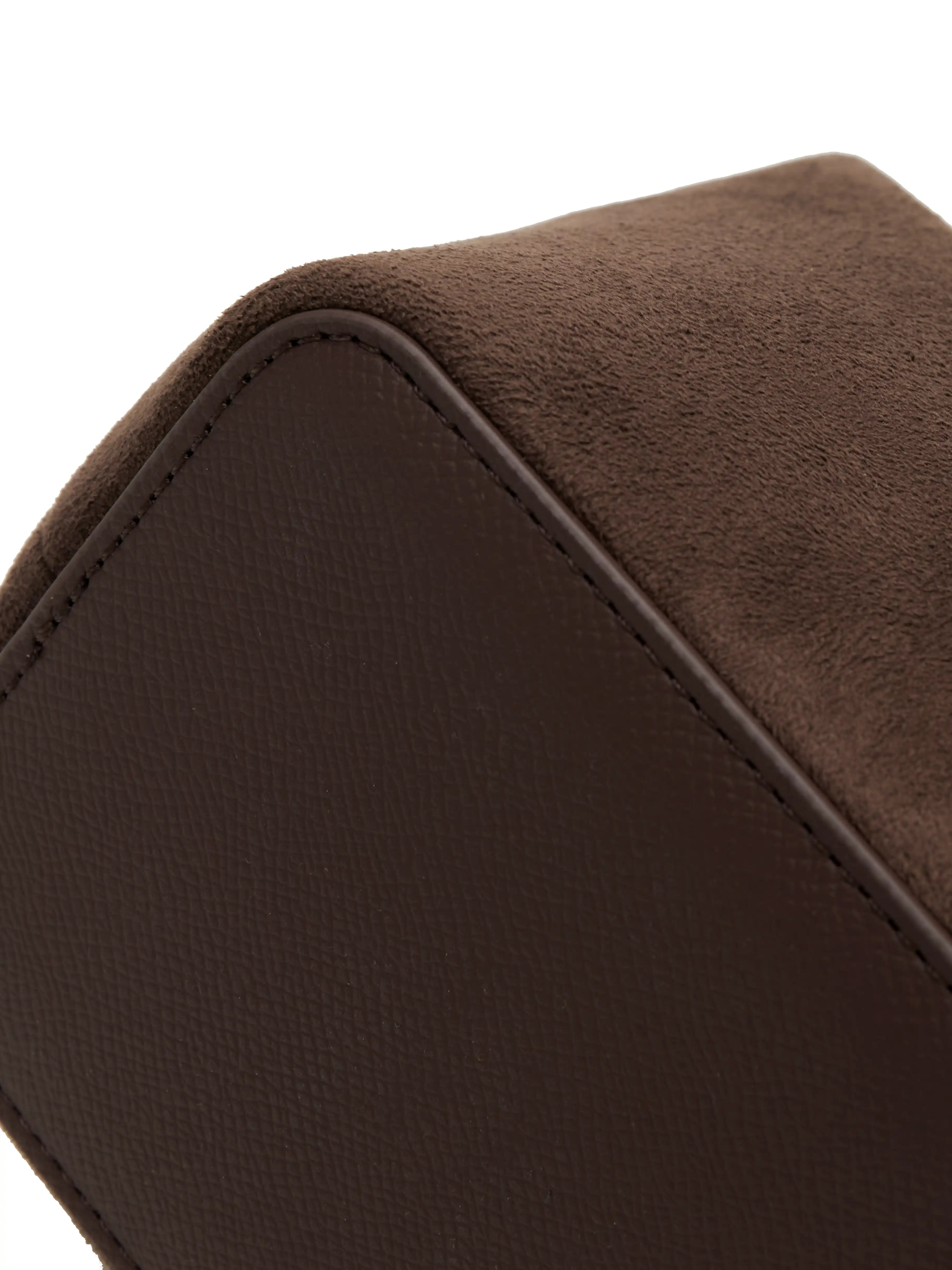 Vienna Top Handle Crossbody Bag(2.0)- Dark Brown Fake Suede