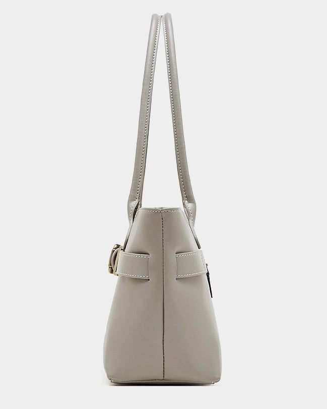 Women's Ethereal Ash Genuine Leather Belted Tote Bag