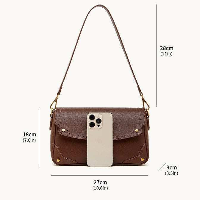 Women's Eclipse Ash Genuine Leather Buckle Crossbody Bag