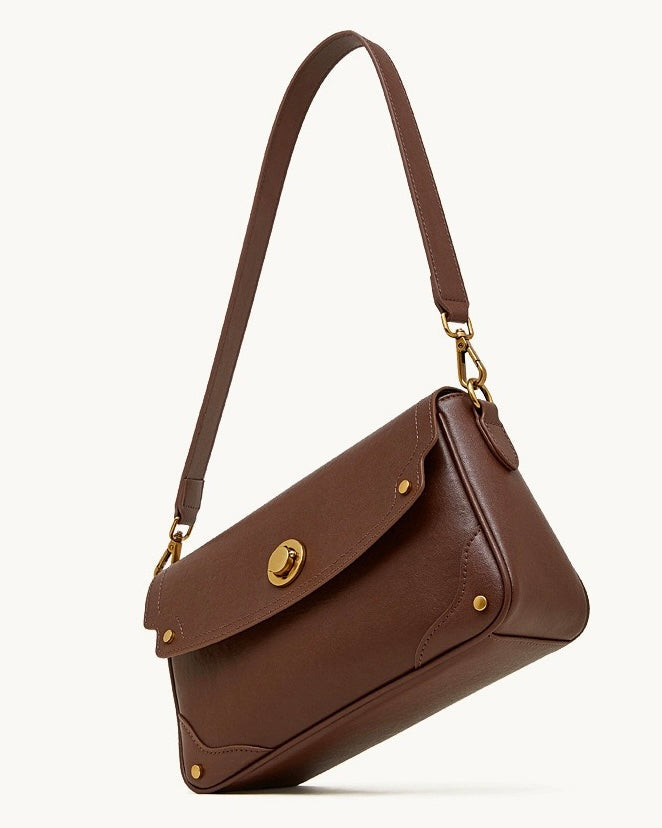 Women's Eclipse Ash Genuine Leather Buckle Crossbody Bag