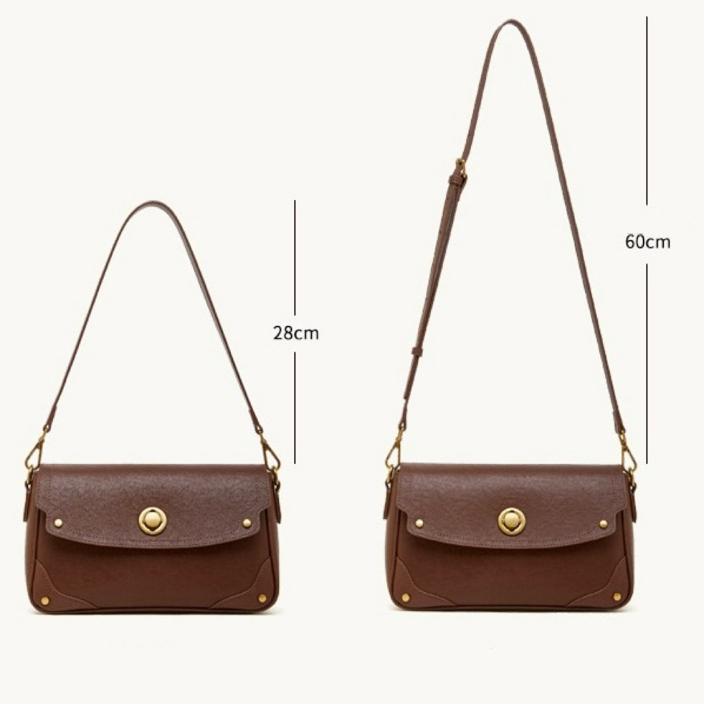 Women's Eclipse Ash Genuine Leather Buckle Crossbody Bag