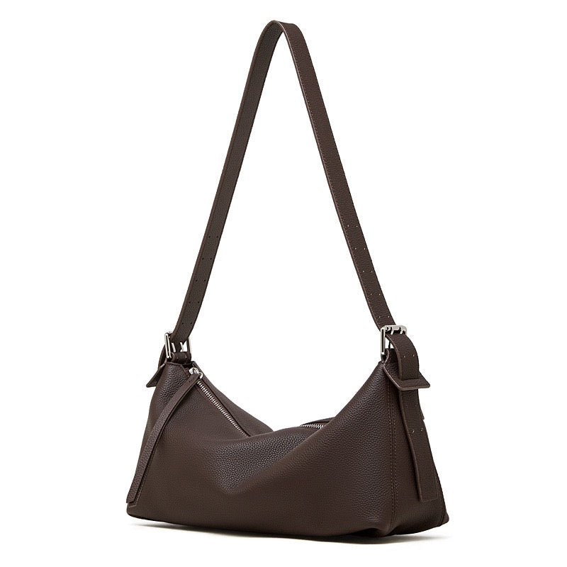 The Origami Asymmetric Genuine Leather Bag - Versatile 2-Way Carry Shoulder Purse