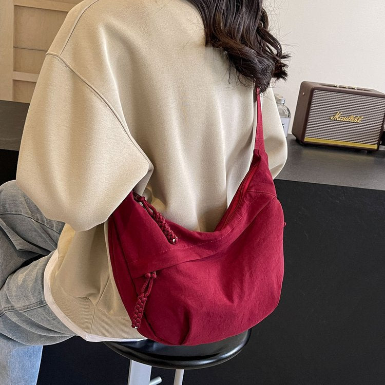 Heritage Dumpling Crossbody - Deep Rouge