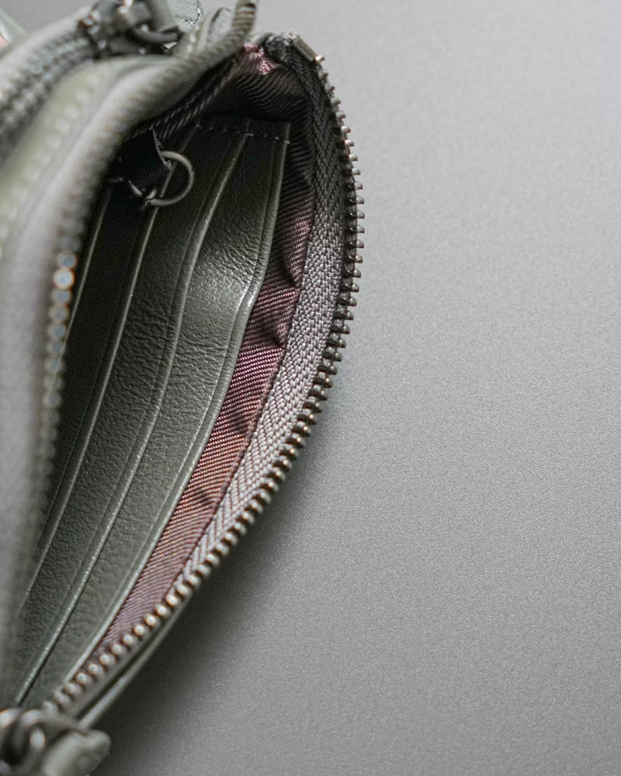 Handwoven Lambskin Double-Zip Key Wallet & Card Case