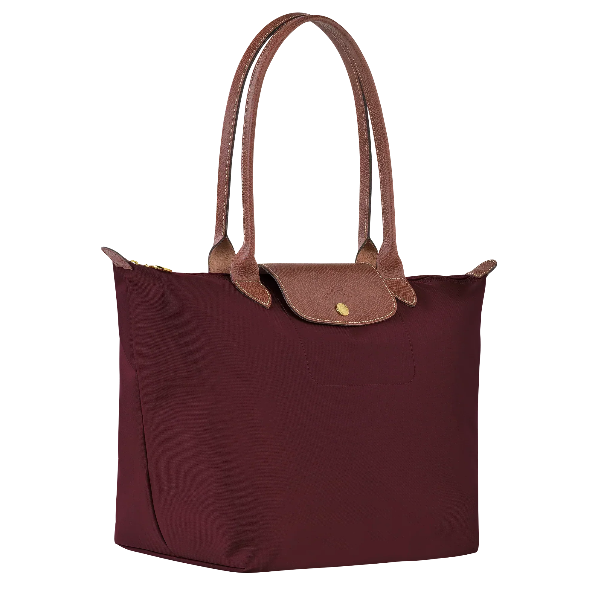 Heritage Allure - Large Le Pliage Tote, Burgundy