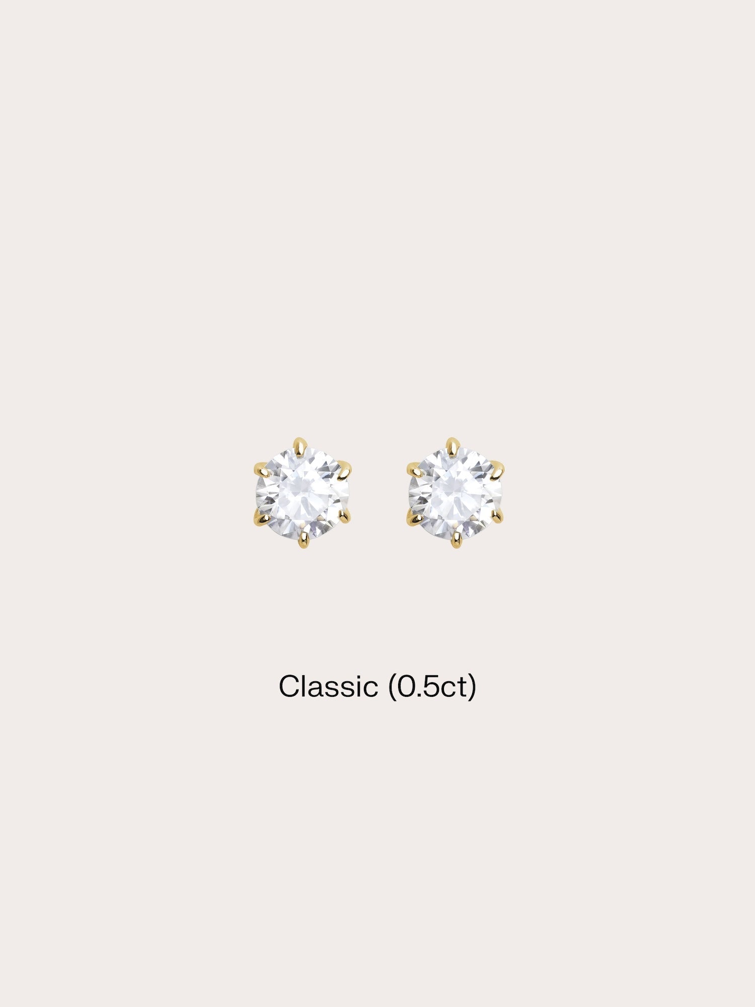 Martini Moissanite Stud Earrings (0.5ct)