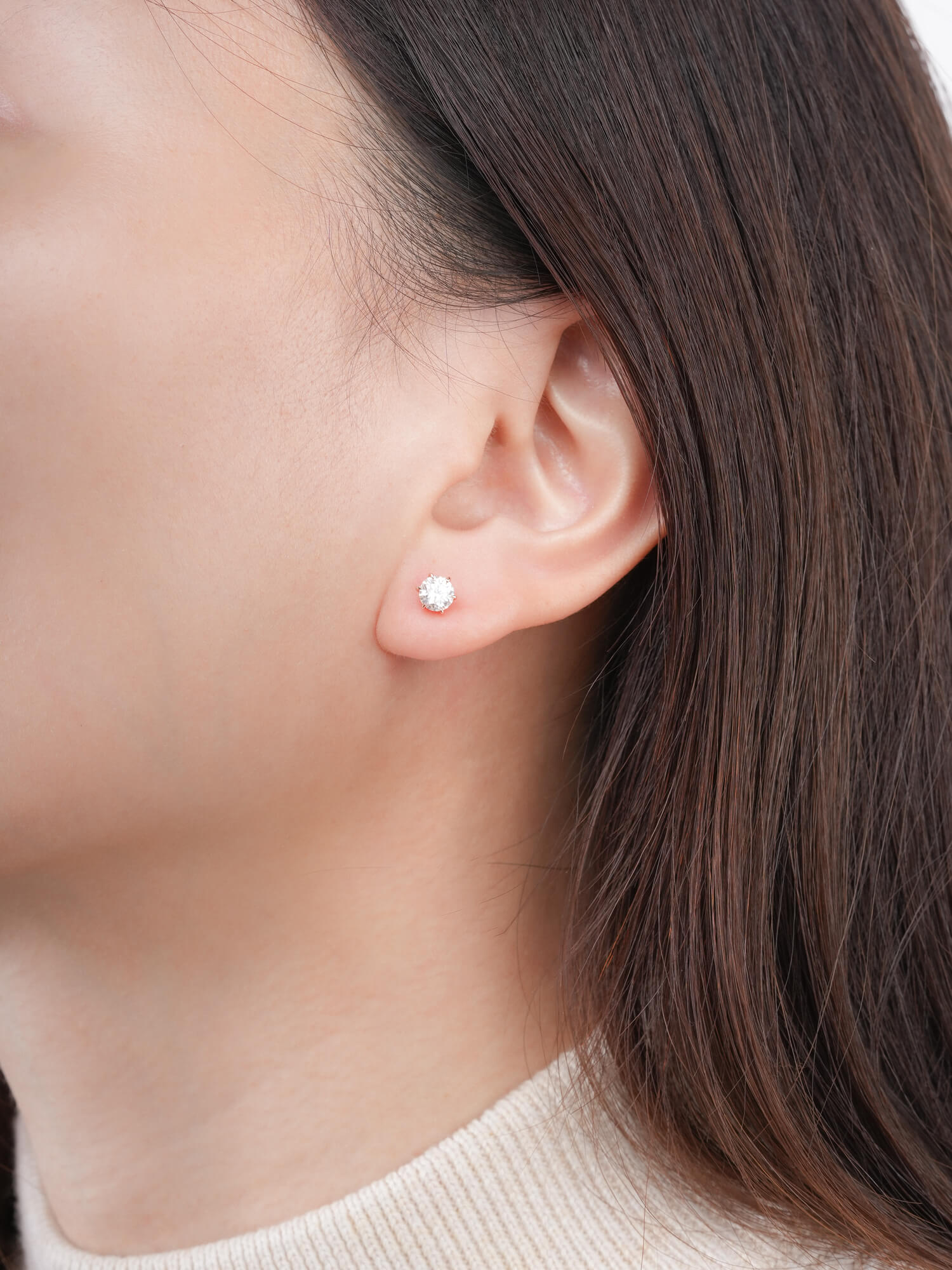 Martini Moissanite Stud Earrings (0.5ct)
