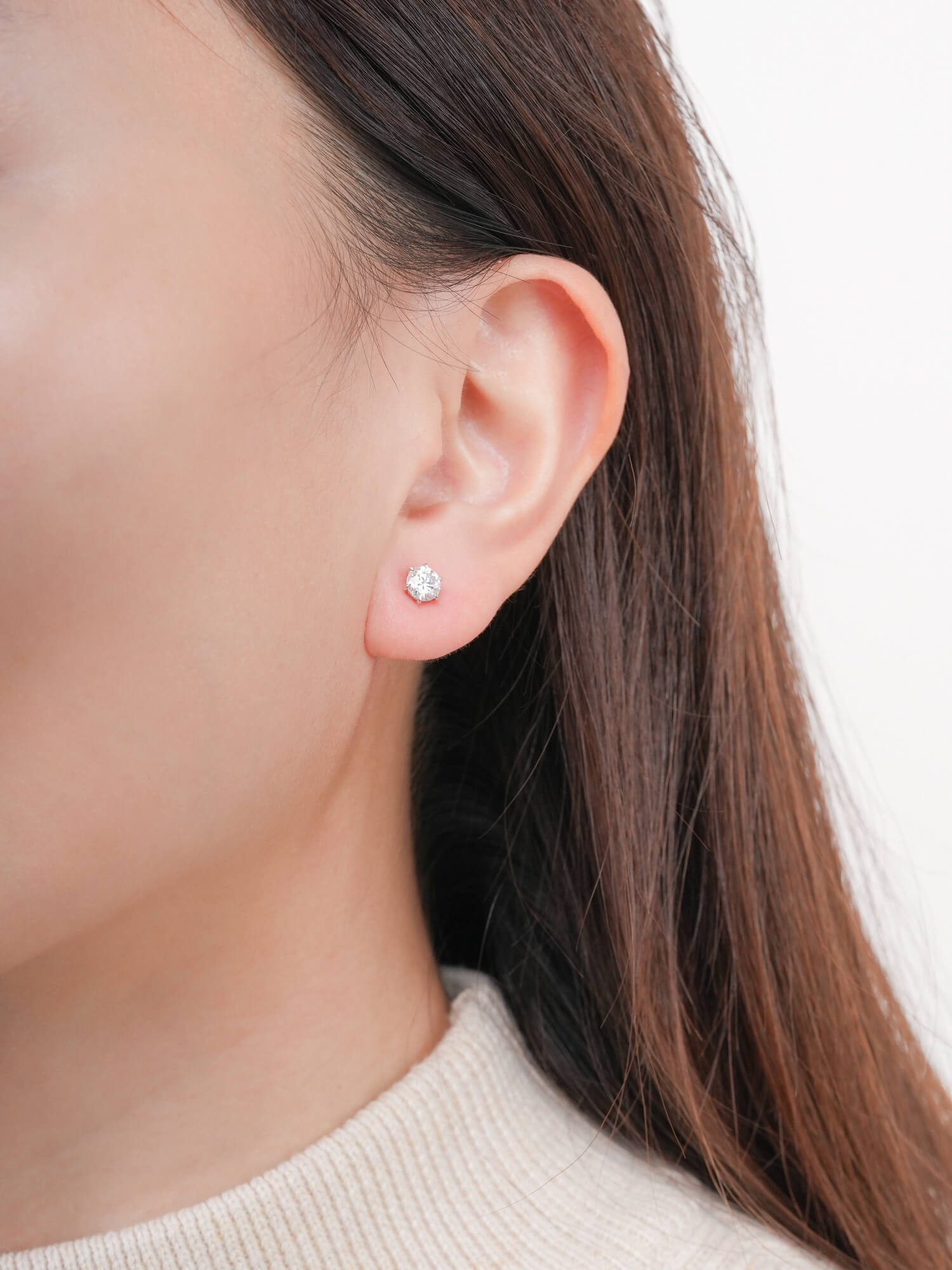 Martini Moissanite Stud Earrings (0.5ct)