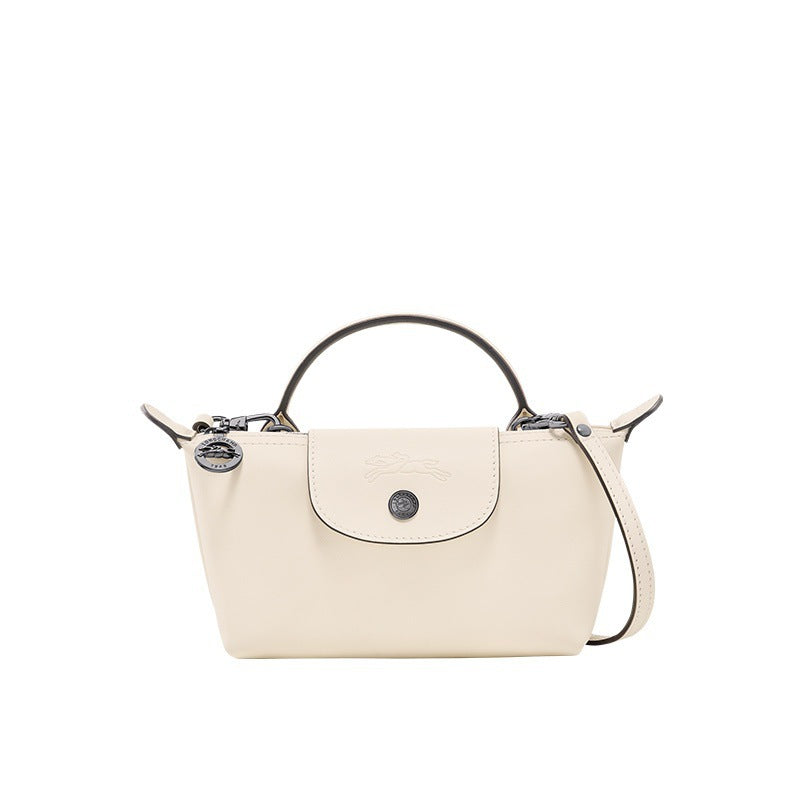 Mini Leather Heritage Bag - White