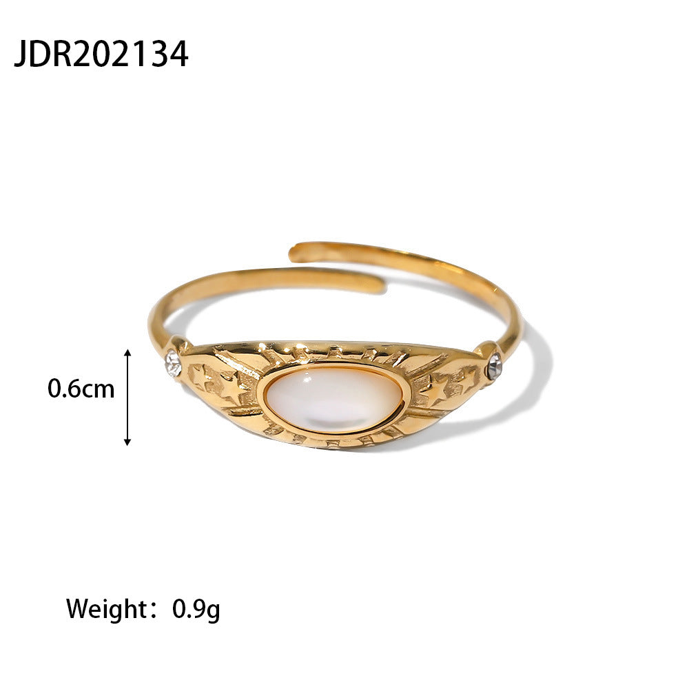 French Retro Stainless Steel Ring