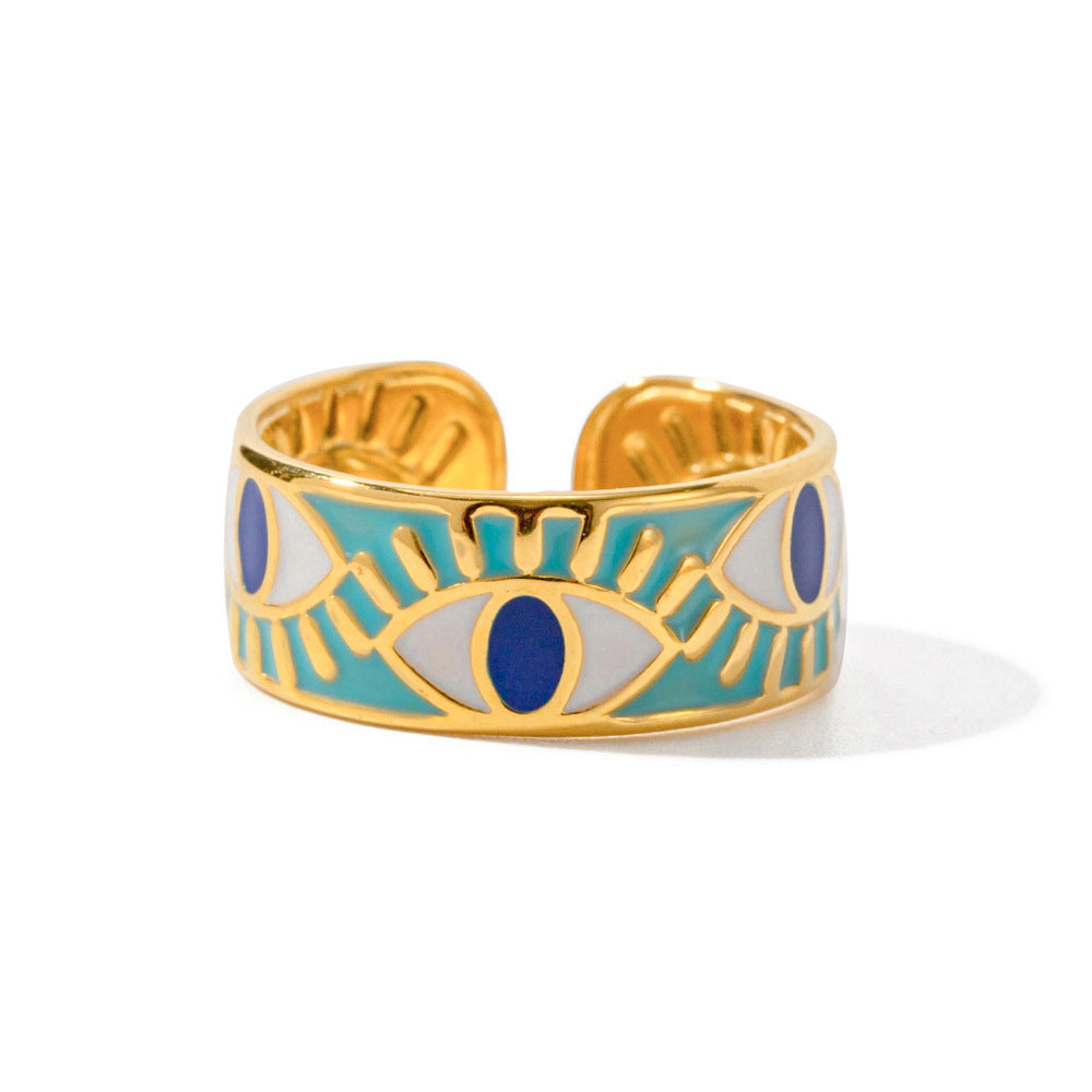 French Retro Court Devil's Eye Ring