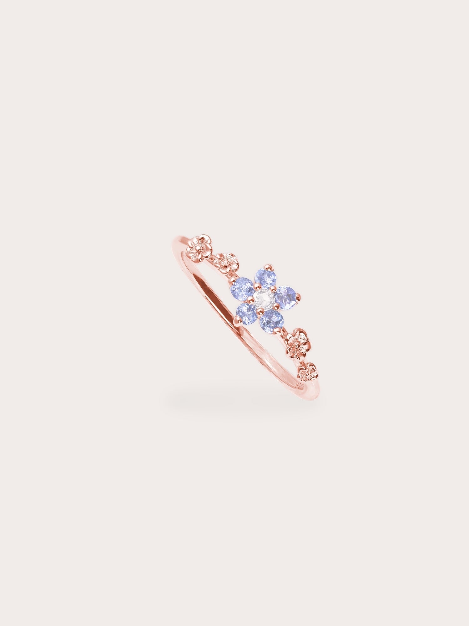 Periwinkle Blossom Ring - Tanzanite