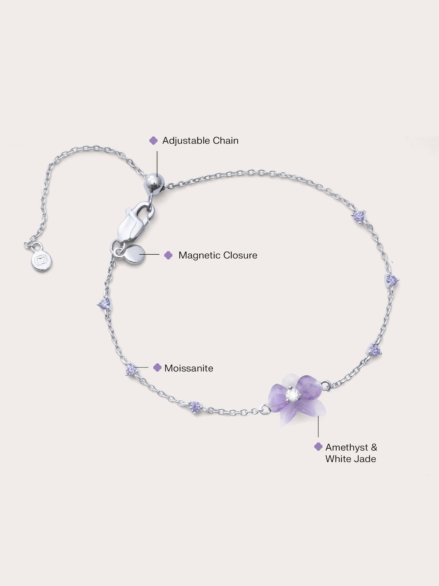Purple Orchid Bracelet