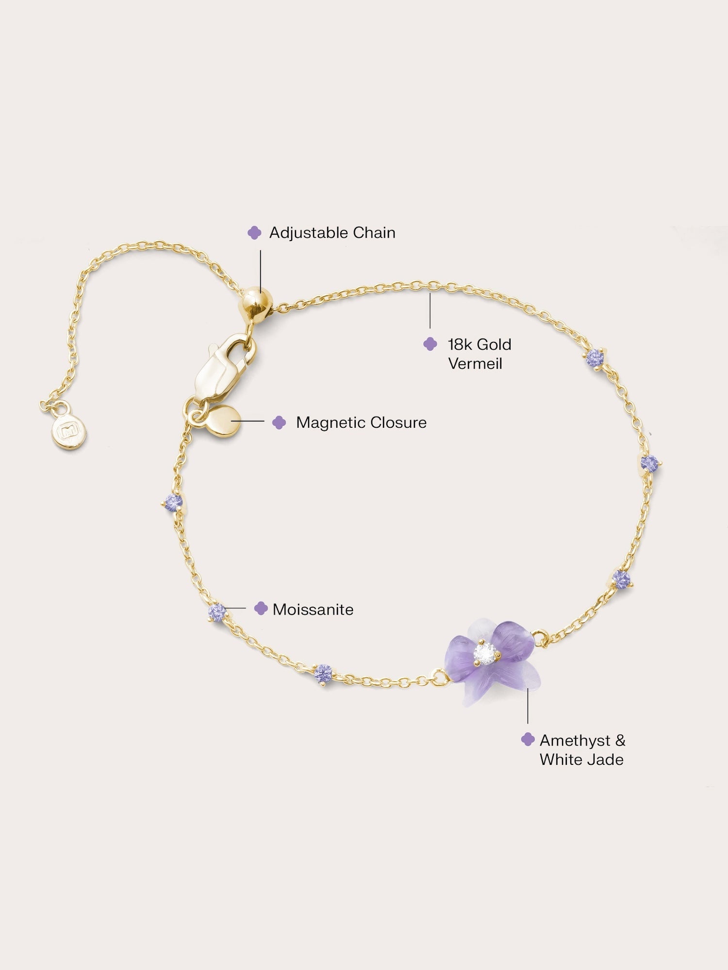 Purple Orchid Bracelet