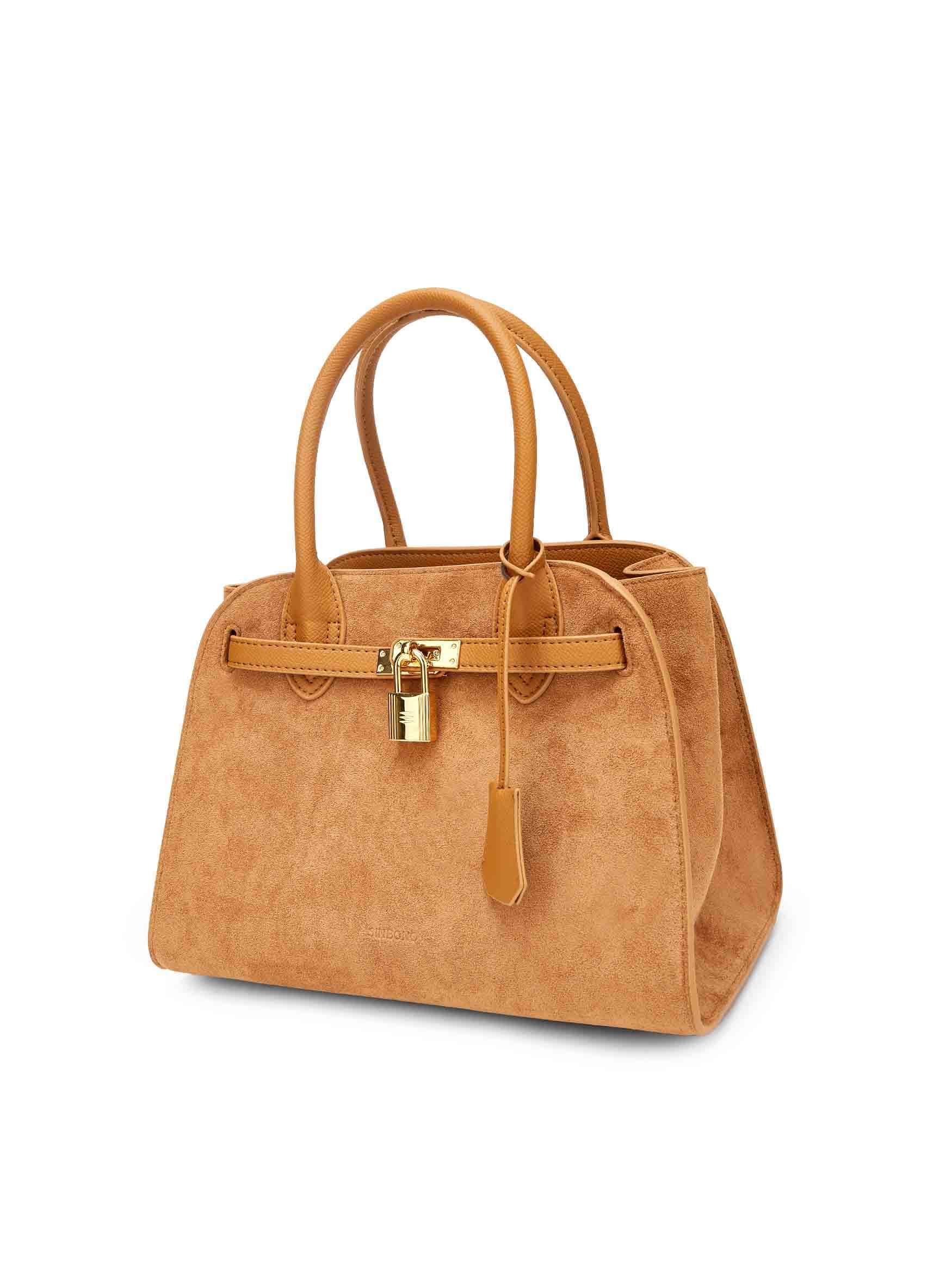 Ramona Top Handle Crossbody Bag - Light Brown