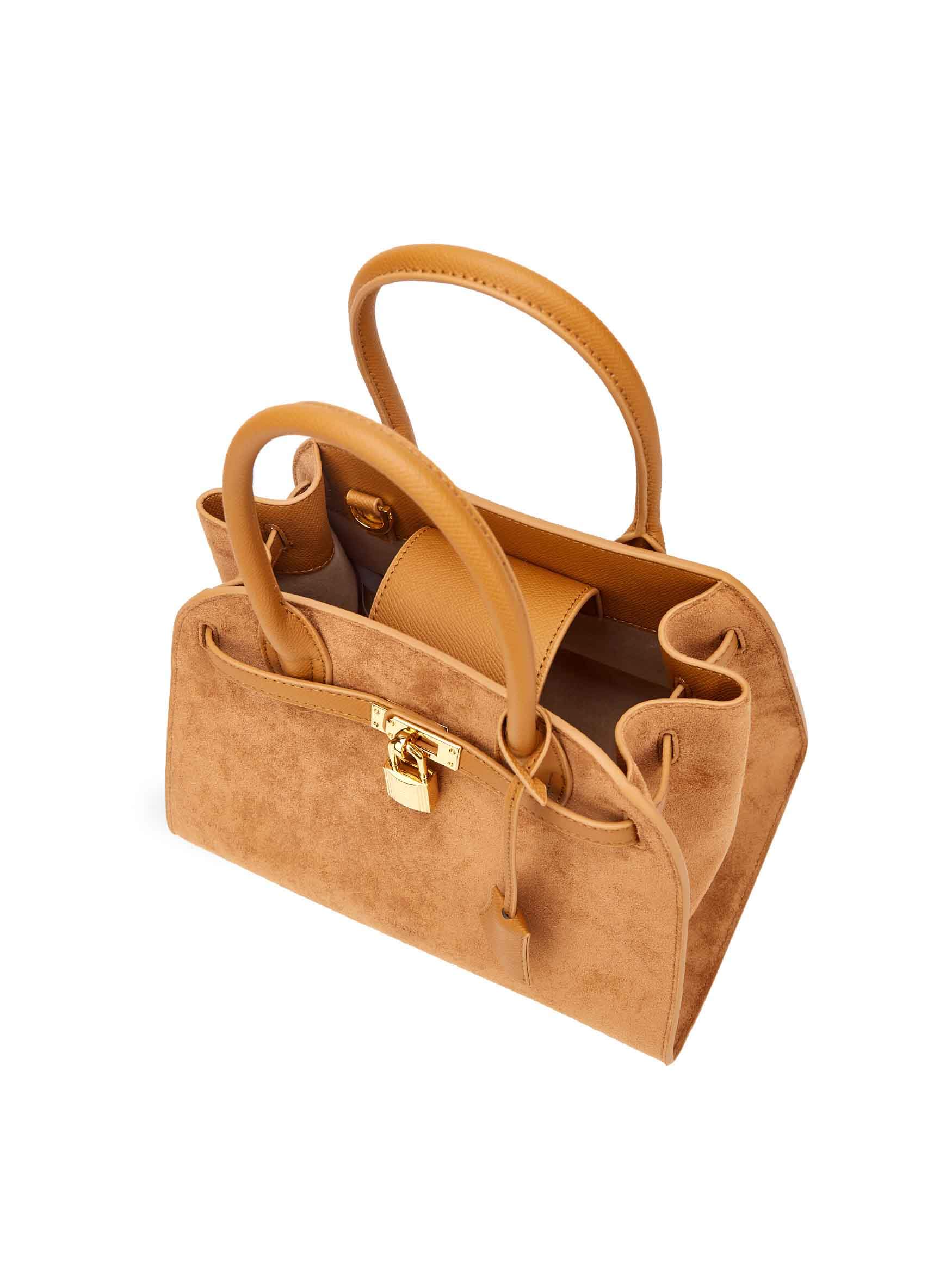 Ramona Top Handle Crossbody Bag - Light Brown