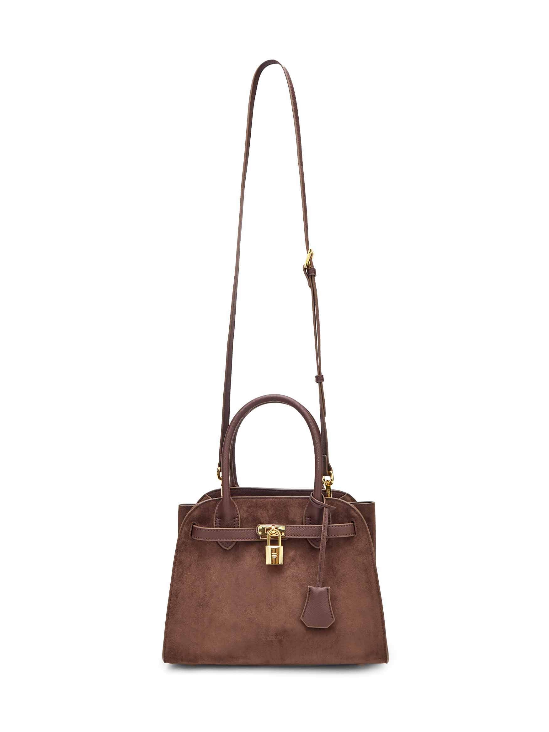 Ramona Top Handle Crossbody Bag - Dark Brown