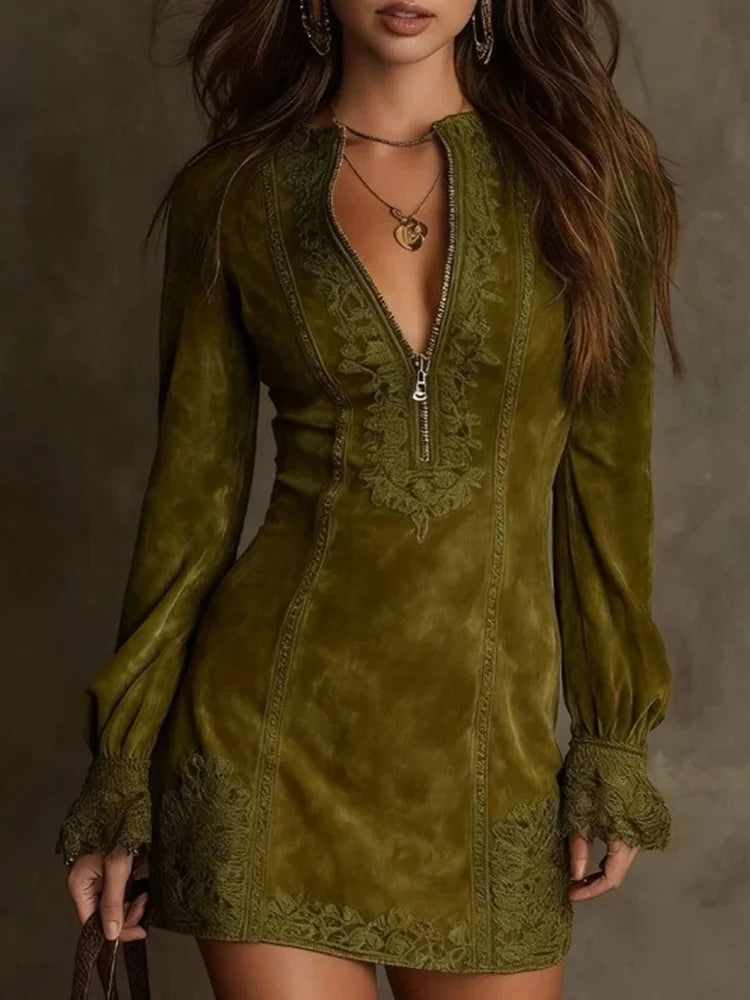 Holly - Classic Lace Mini Dress