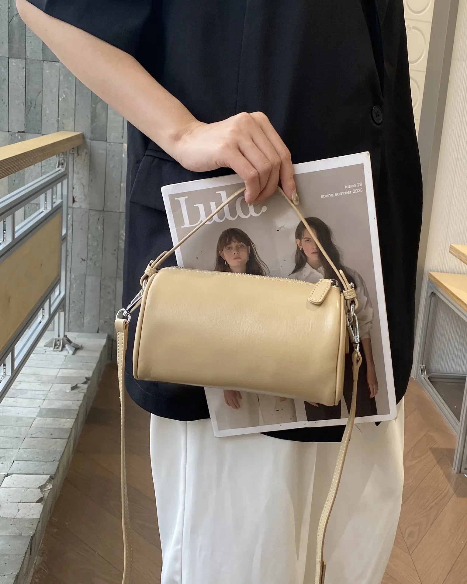 The Cecile — Leather Cylinder Bag
