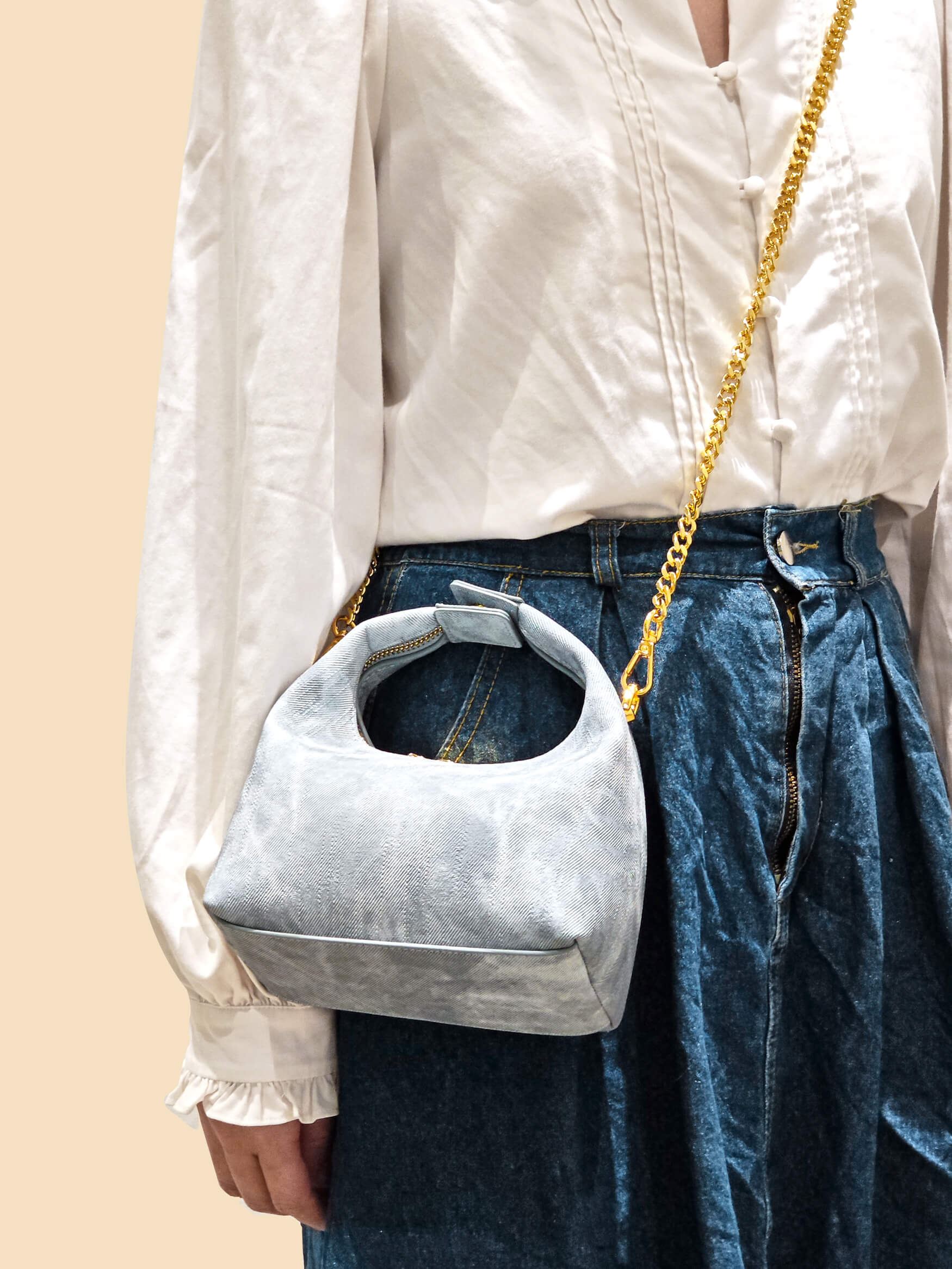 Vienna Top Handle Crossbody Bag - Mist Blue