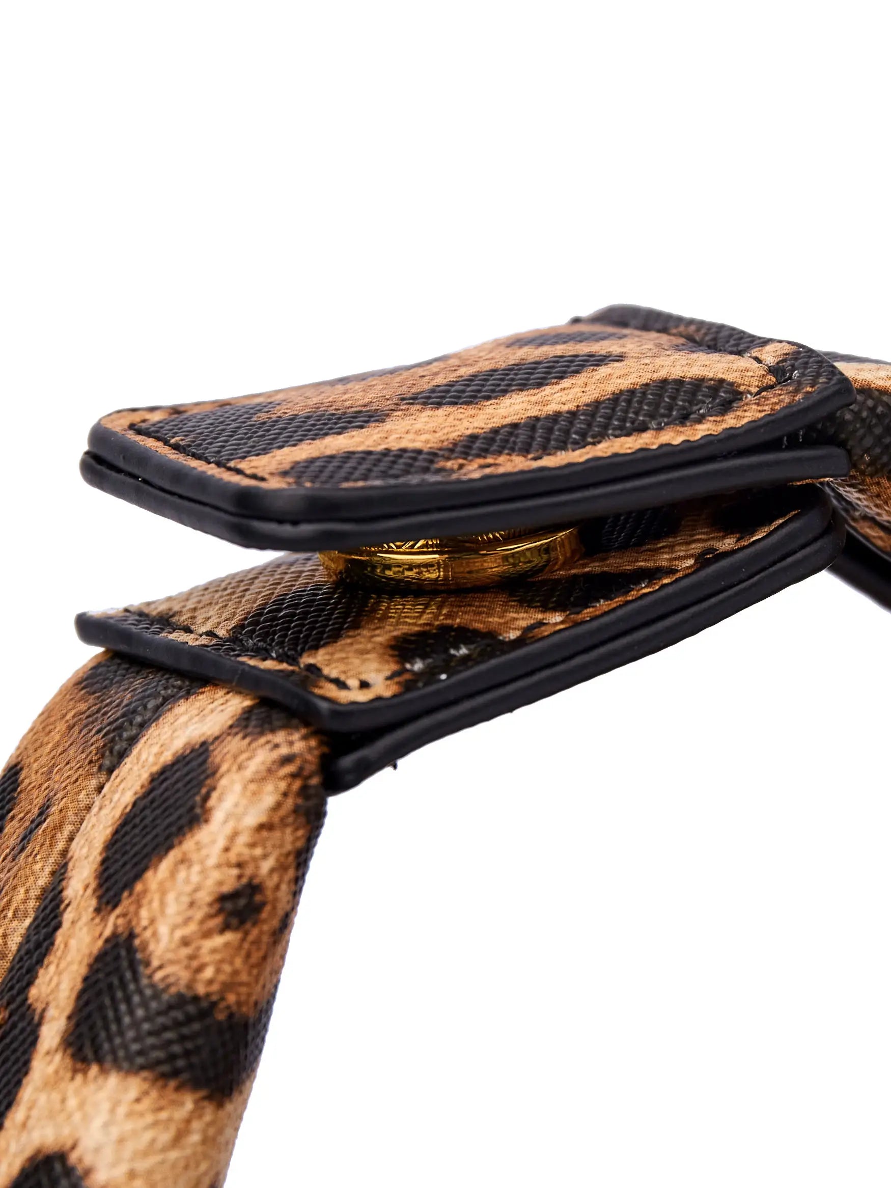 Vienna Top Handle Crossbody Bag - Brown leopard print